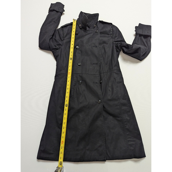 ZARA Black Trench Coat Women's Size M - Picture 14 of 16
